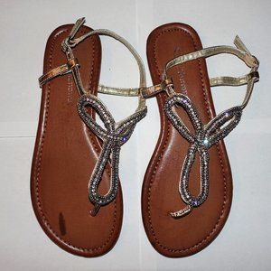 Beaded flat sandals